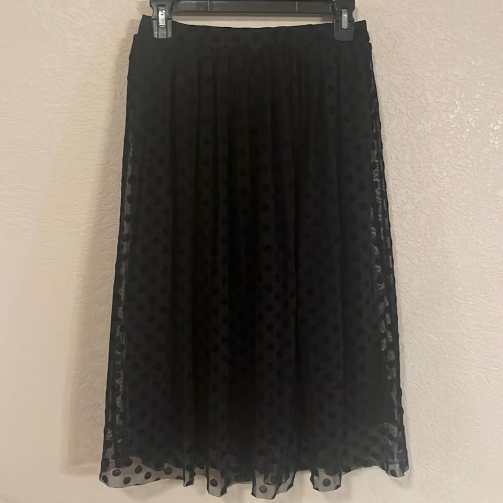Bobeau midi skirt with polka dot pattern size small